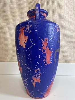 Amazon.co.jp: 壺 花瓶 現代アート 青い壺 抽象画 アート